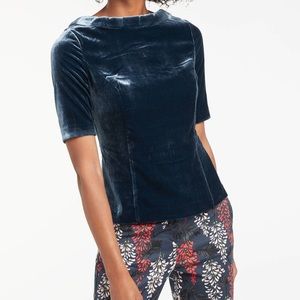 Boden velvet Martha blue top US 10